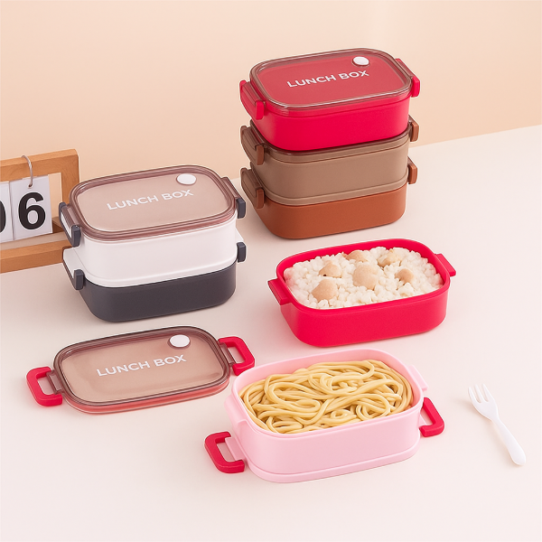 Producto - Lunchera doble tupper apilable