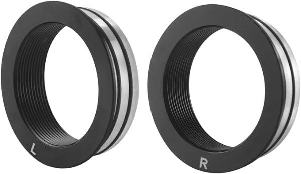 Producto - ADAPTADOR DE CAJA PEDALERA ALOEU BB30 A CONVERTIDOR 42 MM, NEGRO Y PLATEADO E50