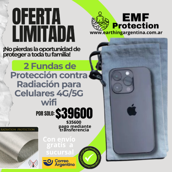 Producto - OFERTA 2 Fundas Anti radiación para Celulares 4G/5G wifi C/envío a Suc