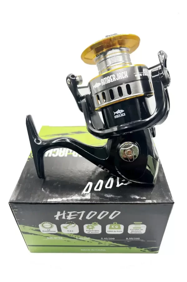 Producto - Reel Frontal Amberjack 12 Rulemanes Pesca Rio Variada 10kg Drag Color He 7000