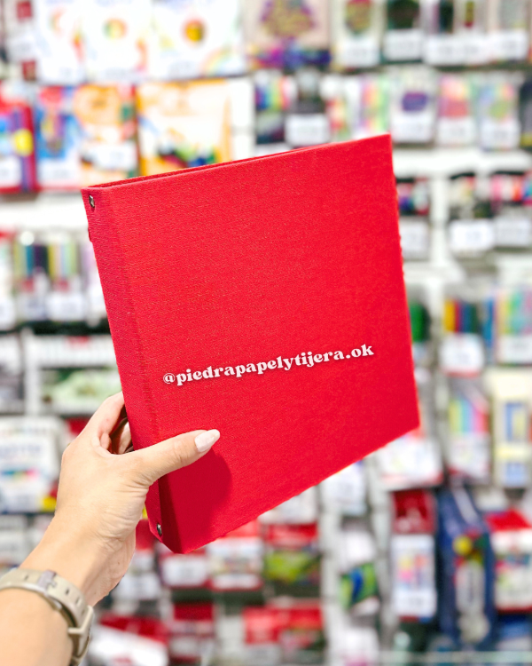 Producto - Carpeta 3 anillos roja