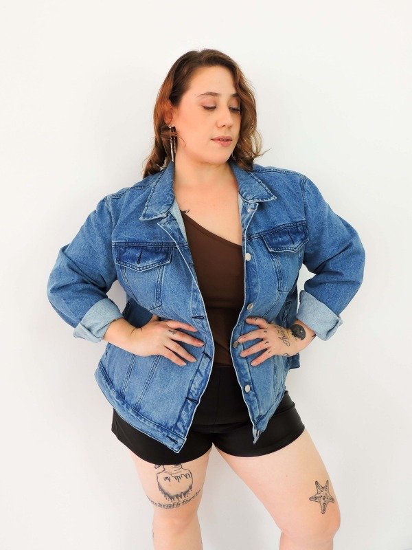 Producto - CAMPERA OVERSIVE CELESTE