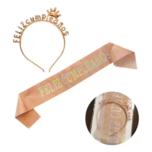 Producto - SET VINCHA Y BANDA FELIZ CUMPLE