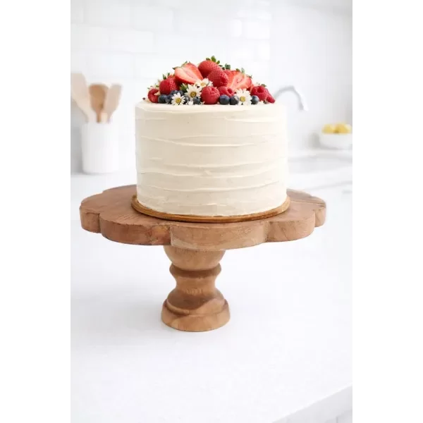 Producto - Pie de Torta / Base Elevada de Madera Natural