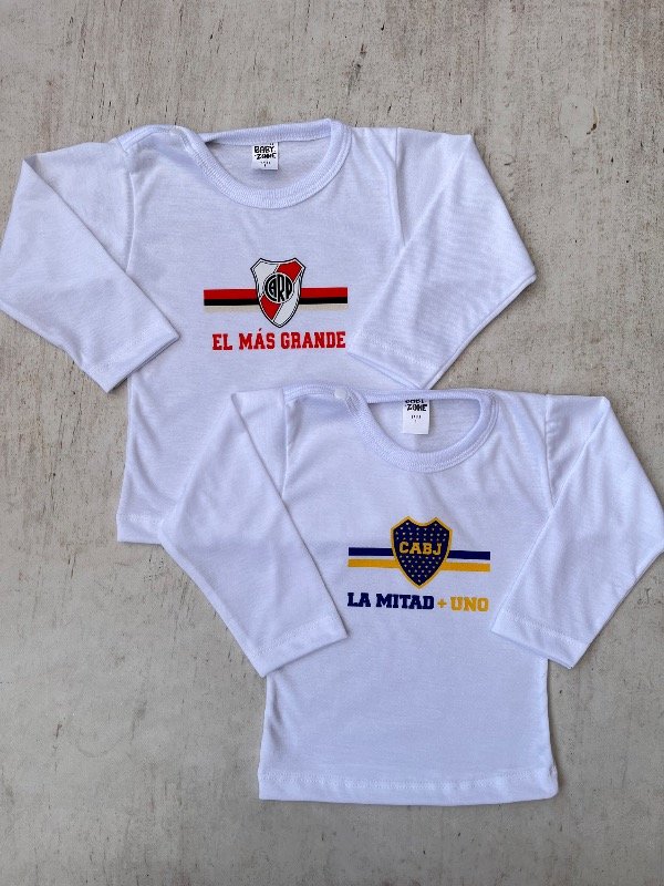 Producto - Camiseta boca-river bebé x4 unidades - 0
