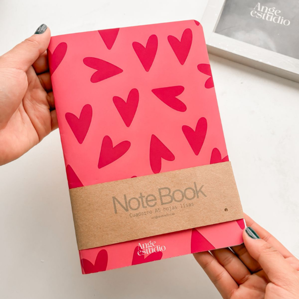 Producto - Cuaderno Notebook broche Corazones