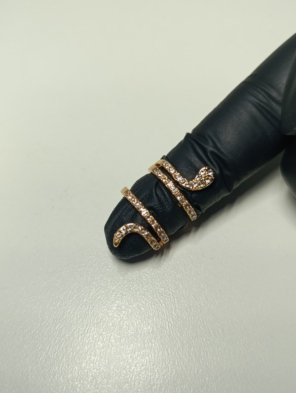 Producto - Anillo para foto serpiente dorado