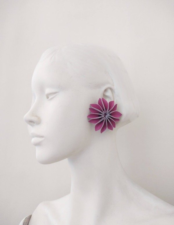 Producto - Aros Flor Fucsia - 1