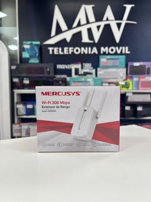 Producto - Extensor de Rango 3 Antenas 300mbps Mercusys TL-MW300RE