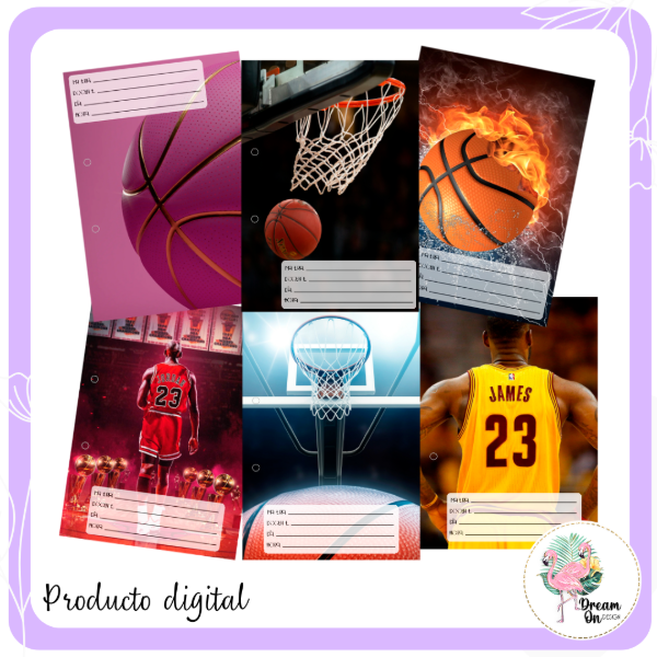 Producto - Carátulas Separadores Imprimibles Básquet