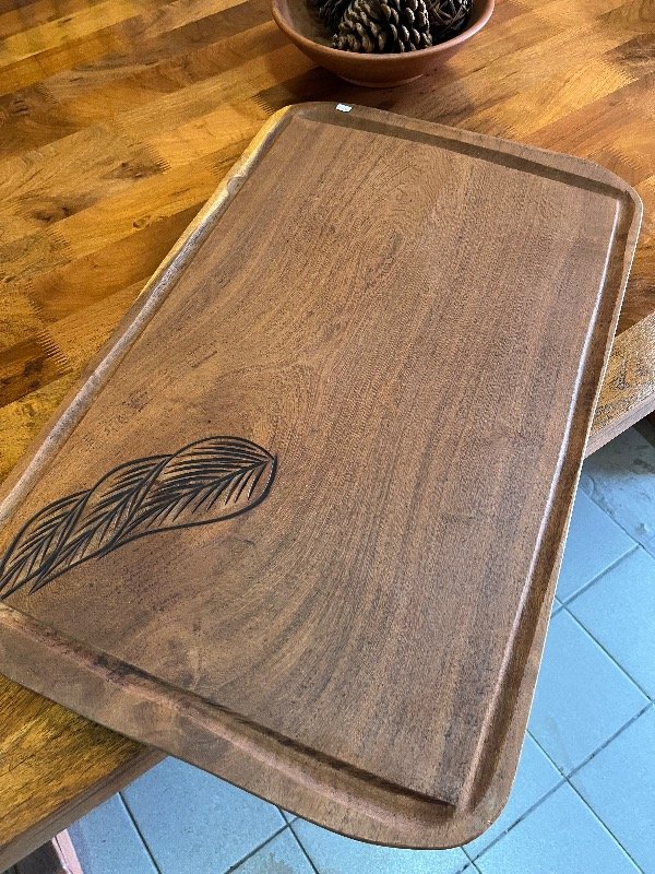 Producto - Tabla para asado con hoja