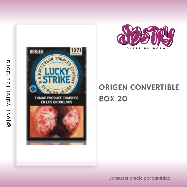 Producto - LUCKY STRIKE ORIGEN CONVERTIBLE BOX 20