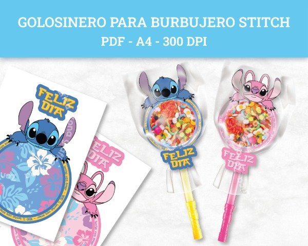 Producto - Golosinero para burbujero Stitch y Angel