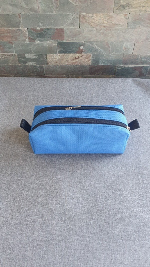 Producto - Cartuchera Doble Cierre Cordura Azul Francia