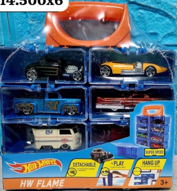 Producto - HOT WHEELS CON CAJA ORGANIZADORA X6