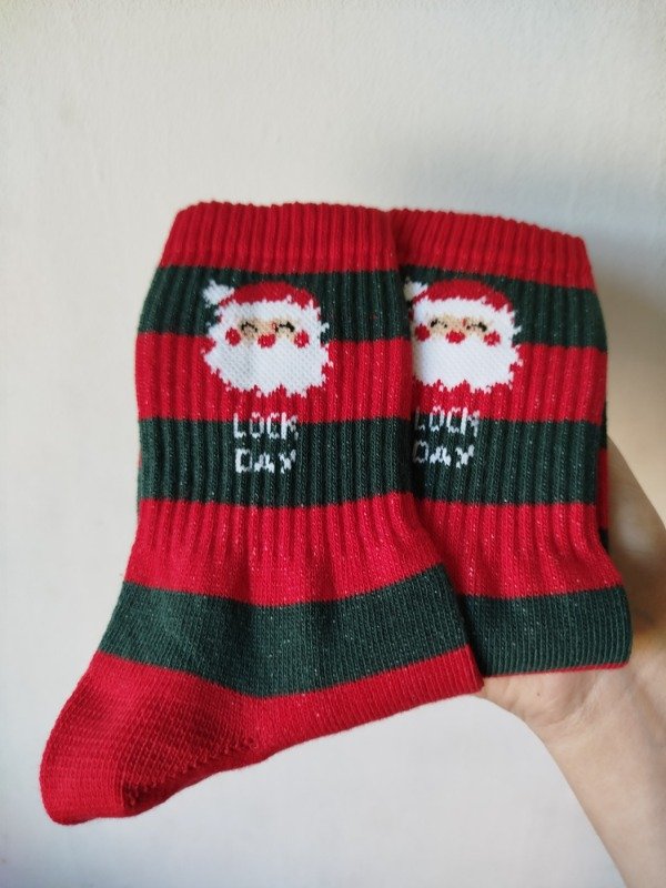 Producto - Tenis navidad papa noel rayas rojo y verde