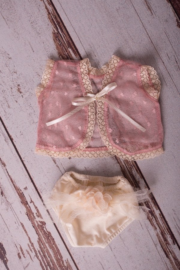 Producto - Conjunto Bata + Vincha Natural