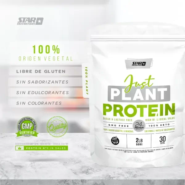Producto - Just Plant  - Proteina Vegana Sin Sabor x 2lb - 1