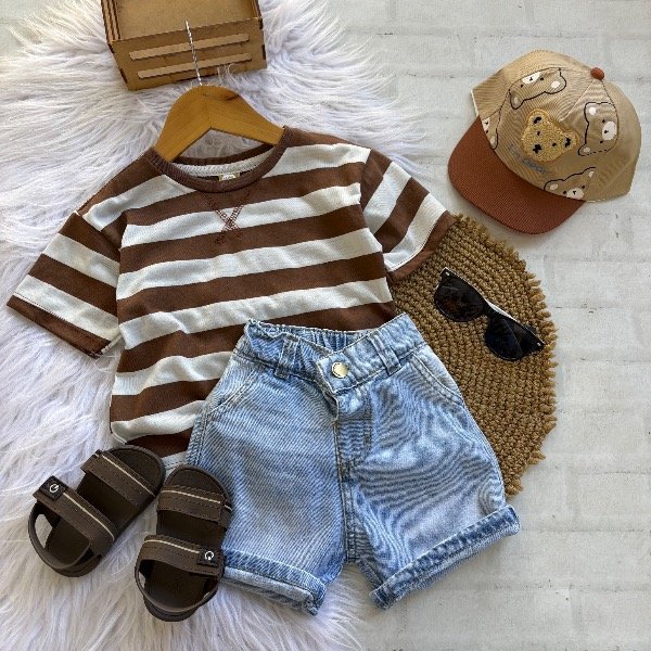 Producto - Reme rayada en color choco talles hasta 4 años - 1