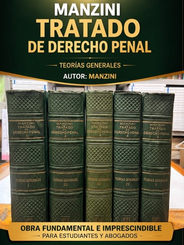 Producto - Tratado derecho penal Pte Gral MANZINI 5 Tomos. - 0