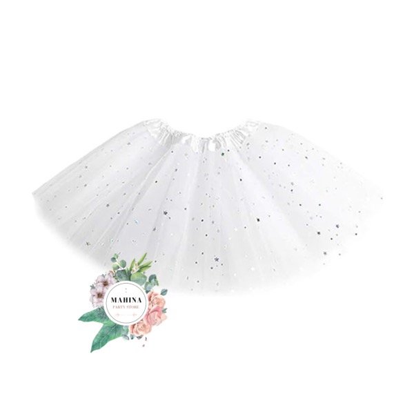 Producto - Tutú 3 capas Blanco con brillo