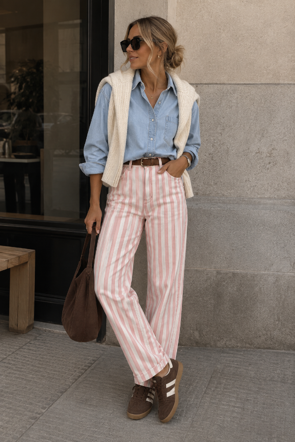 Producto - Jean mom rayas rosa - 0