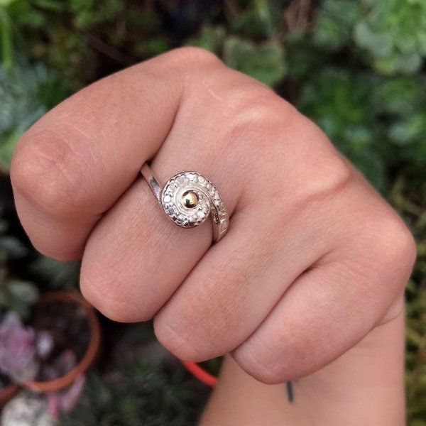 Producto - Anillo Nudo Plata y Oro