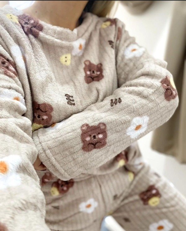 Producto - Pijama Piel ositos beige T.2-3