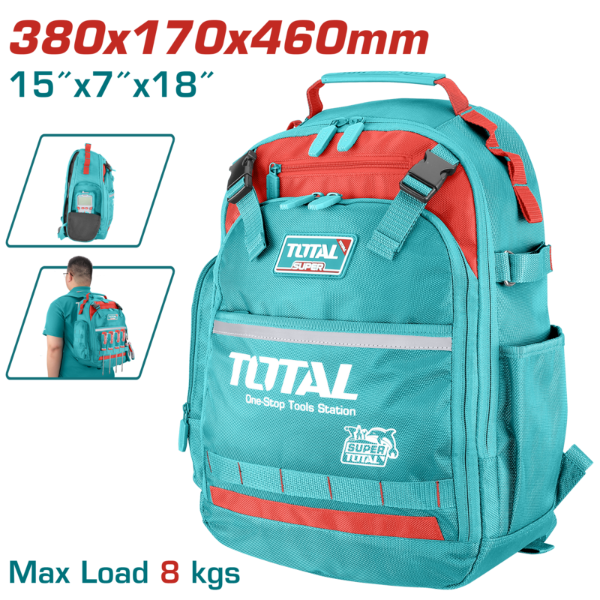 Producto - MOCHILA DE HERRAMIENTAS 38X17X46CM- INDUSTRIAL - TOTAL