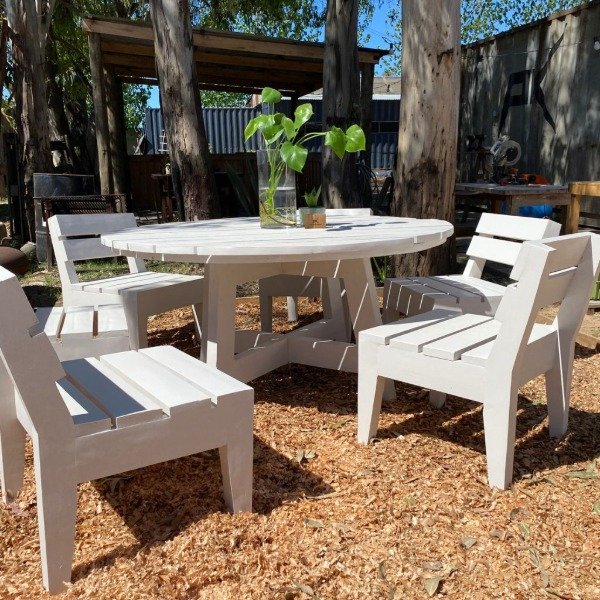 Producto - Juego de Comedor Exterior "Low Dining Redondo" - 4