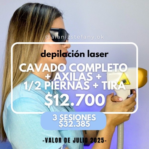 Producto - 1 sesion de 1/2 piernas  + cavado completo + axilas  - VALOR AGOSTO