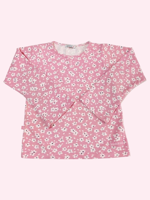 Producto - Remera manga larga rosa con margaritas Avengeline 5/6 años