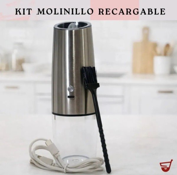 Producto - Pimentero Molinillo Automatico con luz Led Recargable USB - 1