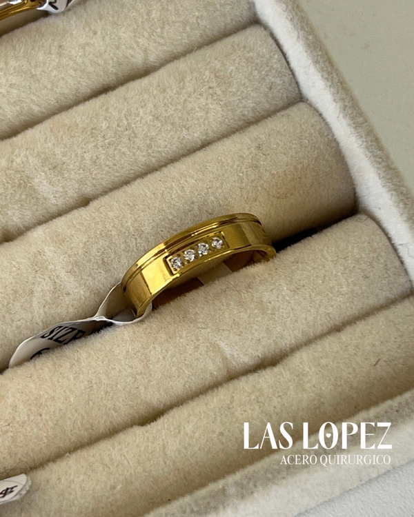 Producto - Anillo MiKa Dorado Talle 16
