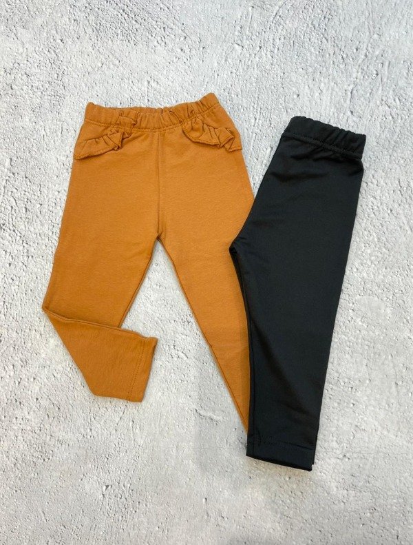 Producto - Calza beba negra lisa lycra frizada cintura chica