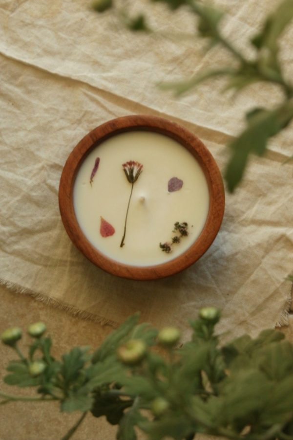 Producto - Velas Botánicas - Cuencos de madera