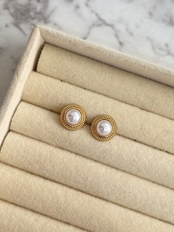 Producto - AROS PERLA ACERO DORADO