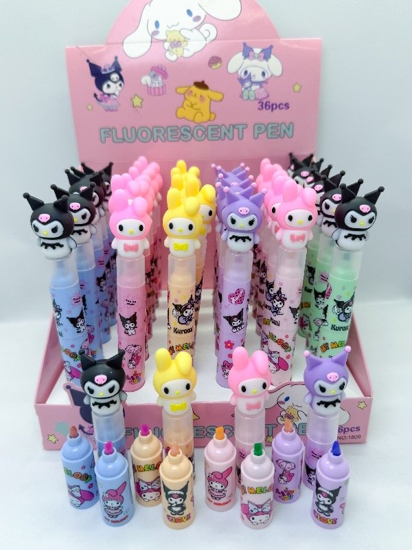 Producto - Resaltadores Sanrio 3 colores en 1 caja x36u