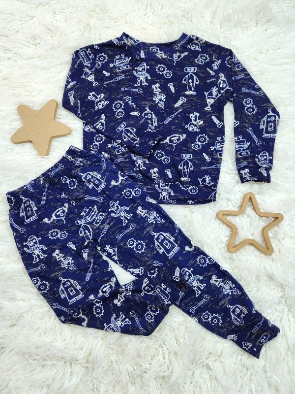 Producto - Pijama Robots Azul