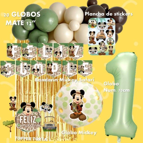 Producto - COMBO GLOBOS MICKEY SAFARI