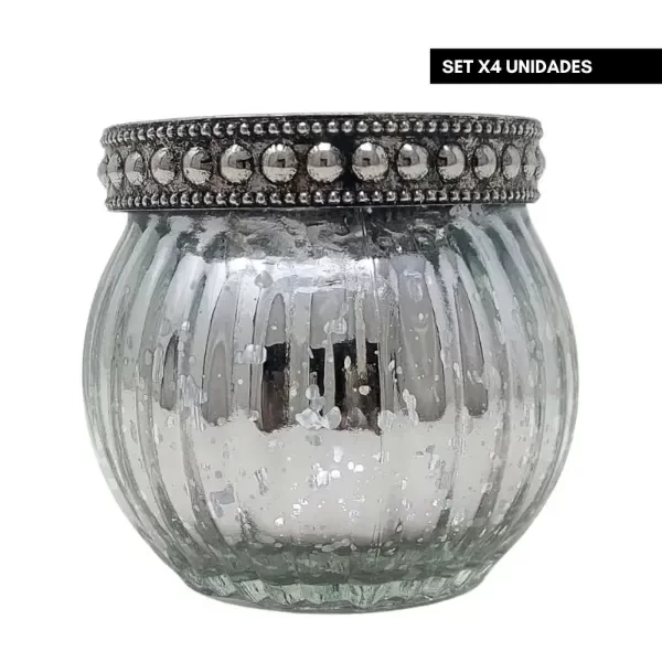 Producto - Porta vela vidrio A508 - 235