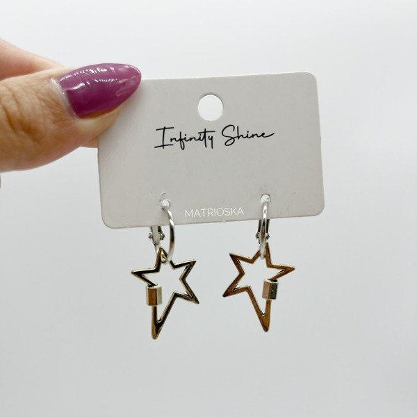 Producto - Argollas Estrellas Silver Art 2306