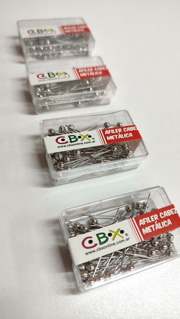 Producto - Alfileres cabeza metalica Plateada