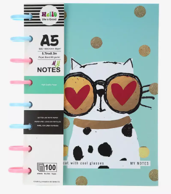 Producto - Cuaderno inteligente A5 Gato con lente 100 hojas