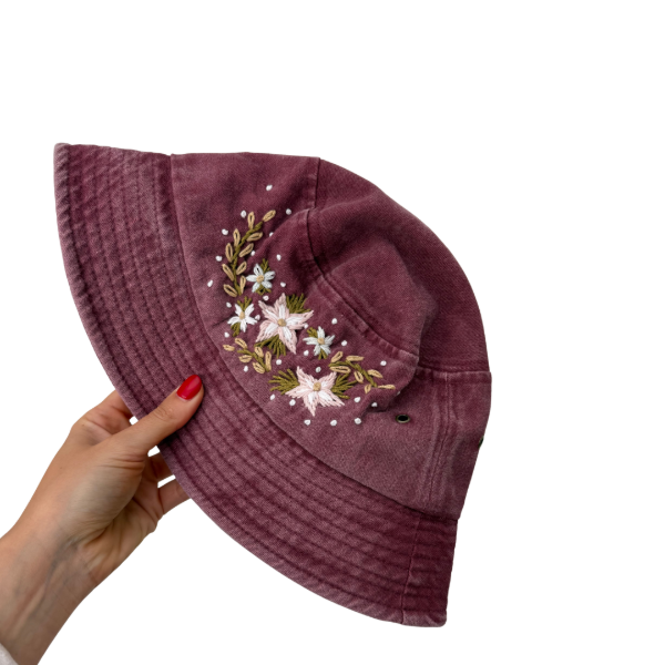 Producto - Piluso vintage bordo bordado a mano