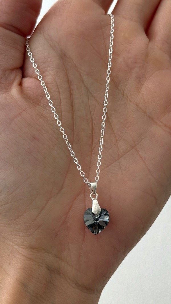 Producto - Conjunto corazon negro 50cm ACERO BLANCO