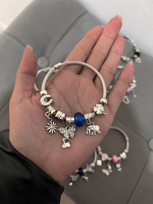Producto - Pulsera charms tipo Pandora azul