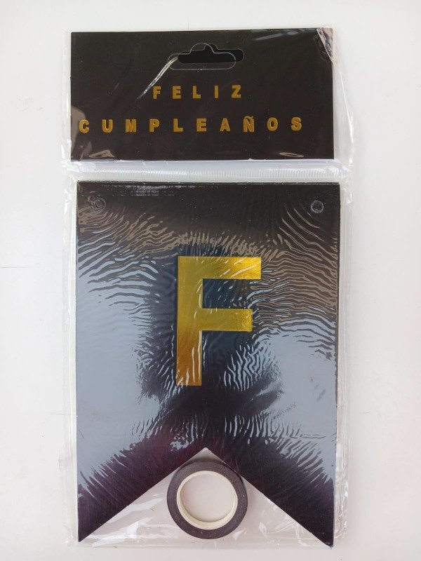 Producto - Banderín Básico "FC" Negro