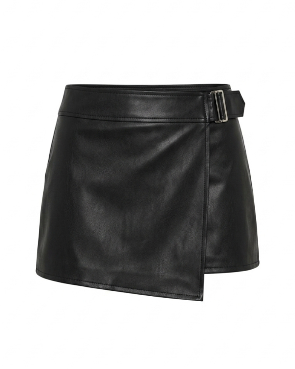 Producto - Short Pollera Cuerina Hebilla U