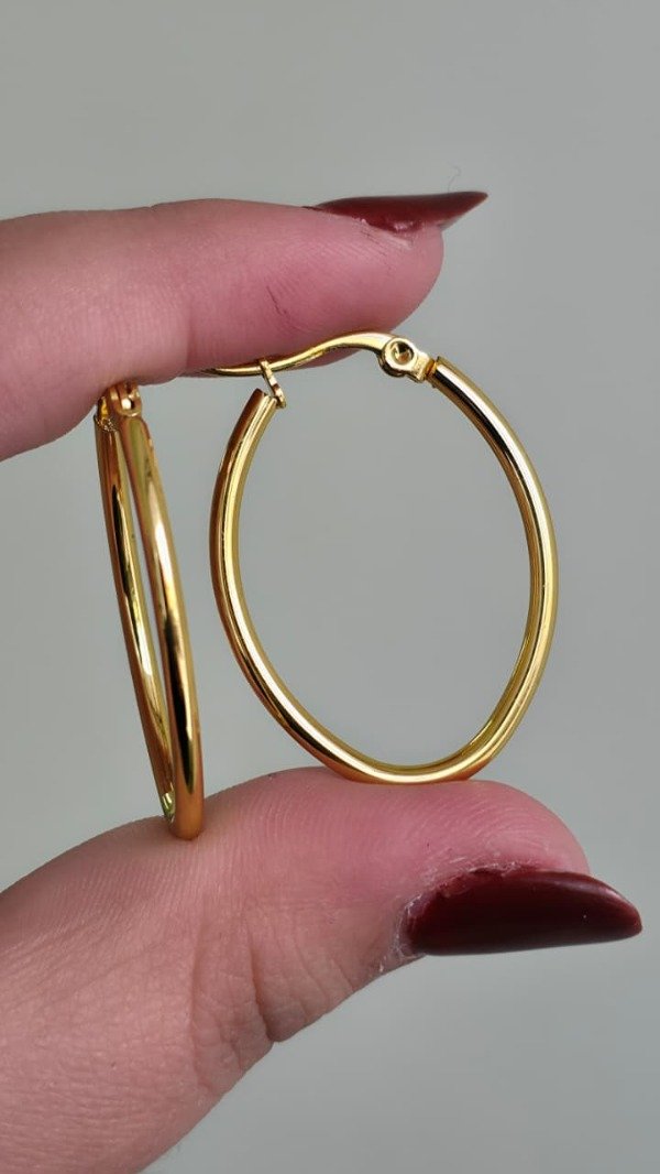 Producto - Argollas doradas óvalo